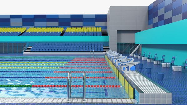 Free 3d Olympic Swimming Pool Model - Turbosquid 1509529