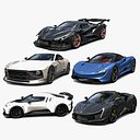 Collezione di hypercar esotiche, supercar su misura e leggende della pista (pacchetto di 6 modelli capolavoro)