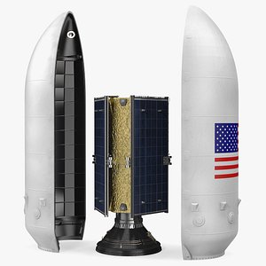 3D payload fairing communications satellite