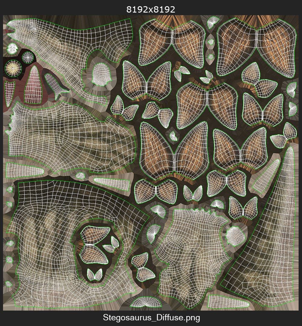 3D stegosaurus stegos model https://p.turbosquid.com/ts-thumb/aM/yKKU1f/HX62Yi3f/unwrap/png/1594886196/1920x1080/fit_q87/dca0bf21c945b596275c16faddf5baf9d4a1fad1/unwrap.jpg