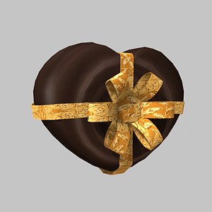 3D Heart Shaped Chocolate Gift Box model
