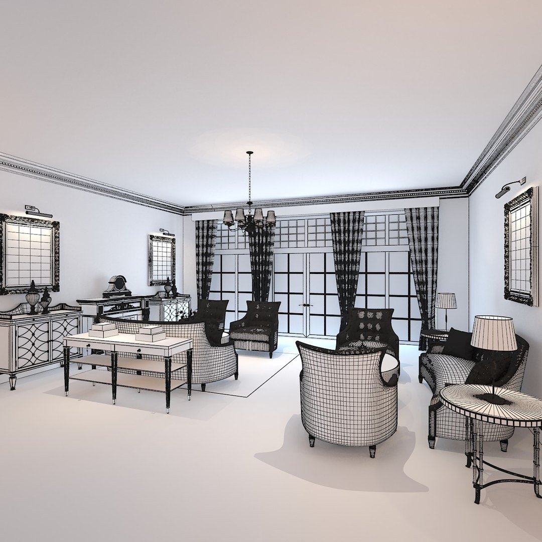 Hotel Lobby 3d Model