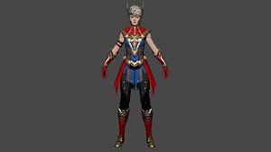 3D model Midgardia Captain Marvel Low-poly