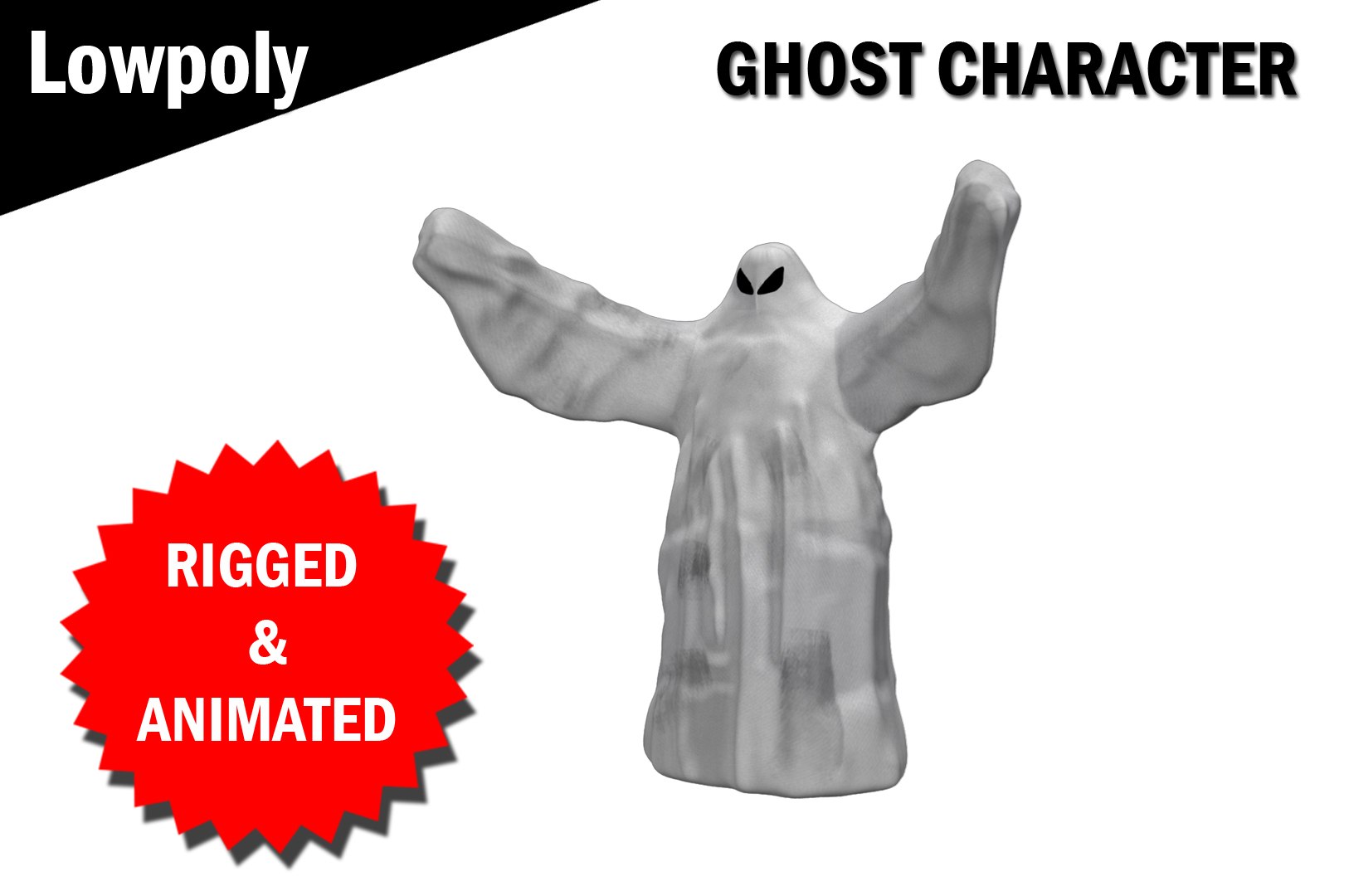 Rigged Ghost Character Animation 3D Model - TurboSquid 1394339
