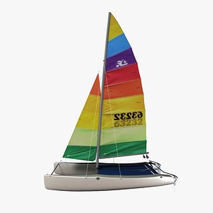 sailing catamaran 3d 3ds