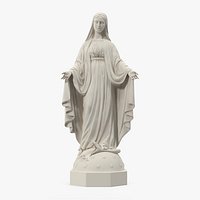 Blessed Virgin Mary Statue Marble