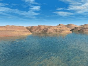 coastal terrain landscape 3d max