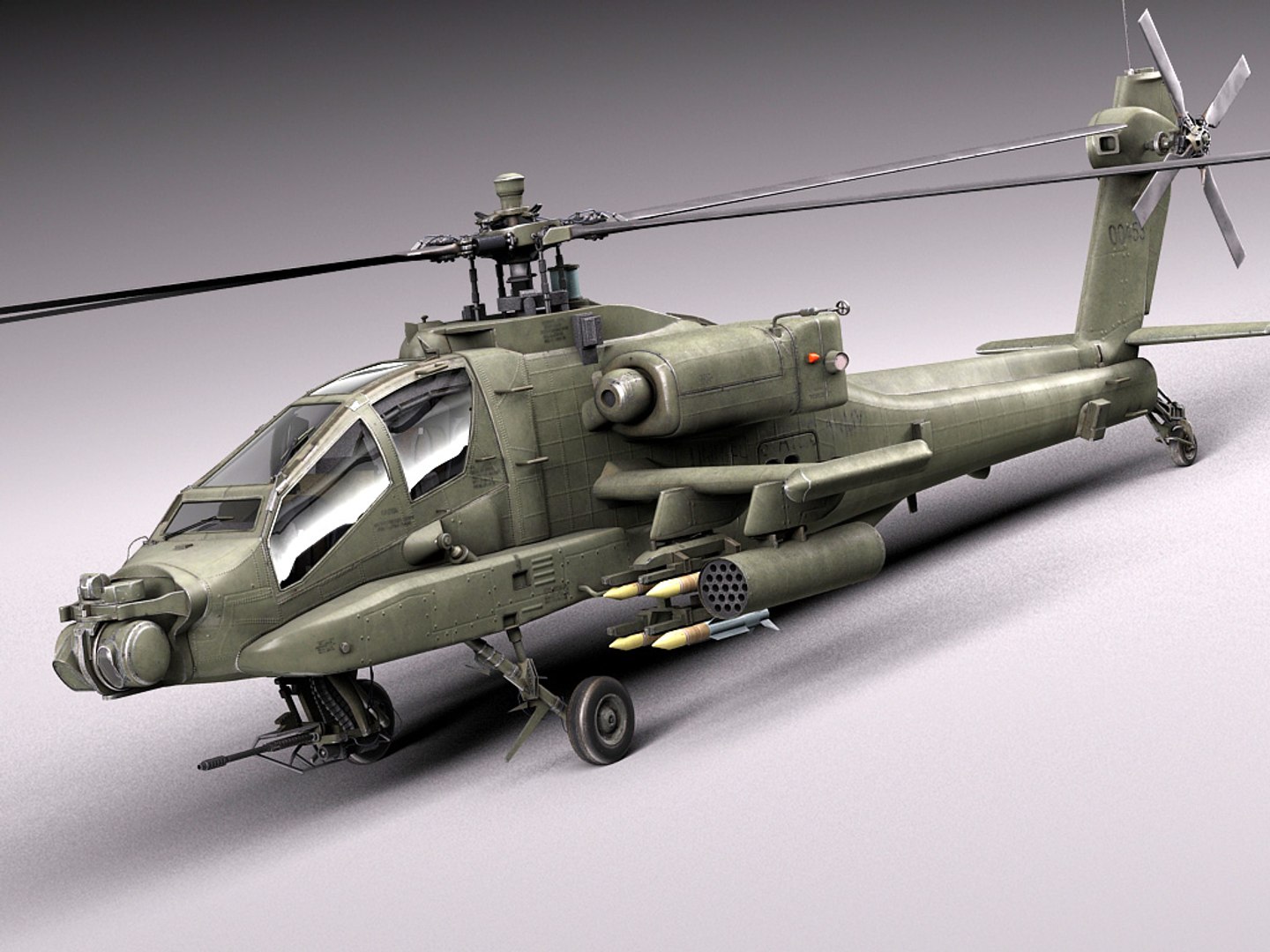 Apache Copter Helicopter 3d Model