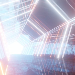 Neon Tunnel Environment 3D