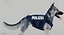 Addon de cartes diffuses et spéculaires pour chien de berger policier noir et argent