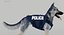 Addon de cartes diffuses et spéculaires pour chien de berger policier noir et argent
