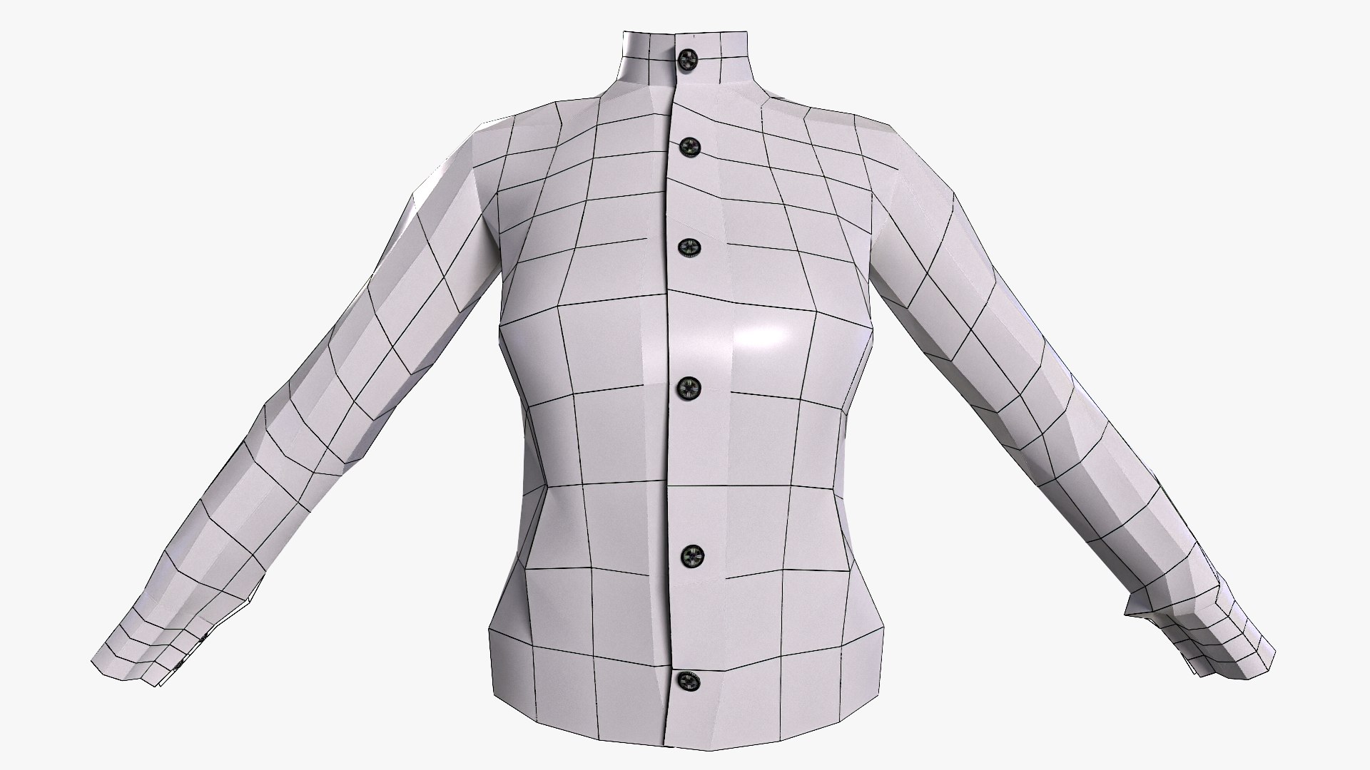 Formal women shirt 3D - TurboSquid 1931713