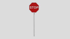 3D traffic stop sign model