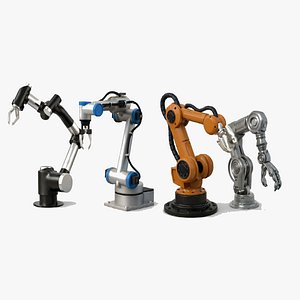 3D Industrial Robotic Arms Bundle