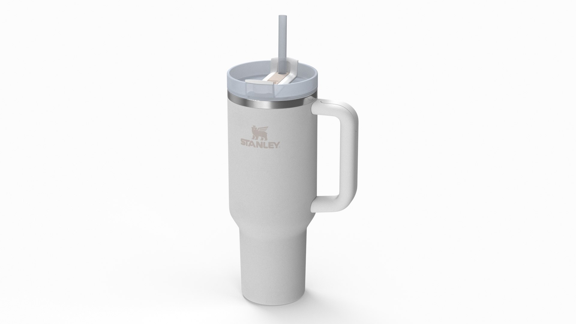 Stanley Quencher Travel Tumbler White 3D model preview