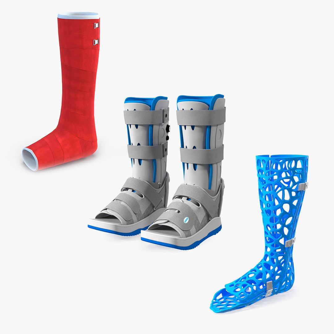 Orthopedic Casts Leg Collection 3D model preview