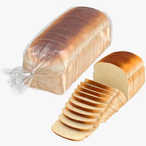 3D model sliced bread