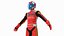 Bike Rider in Honda Motorcycle Race Suit Rigged