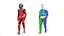 Bike Rider in Honda Motorcycle Race Suit Rigged