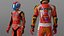 Bike Rider in Honda Motorcycle Race Suit Rigged
