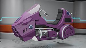 sci-fi vehicle Low-poly