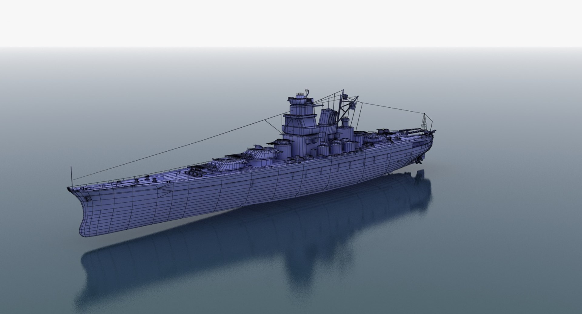 Yamato Ship Battleships Battle 3d Model