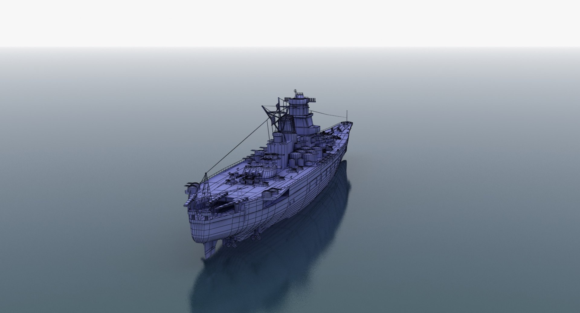 Yamato Ship Battleships Battle 3d Model