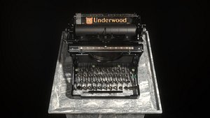 3D model typewriter underwood commercial