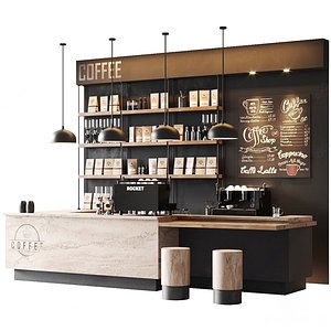 3D Coffeeshop Coffeehouse Cashier Barista Station Coffee shop