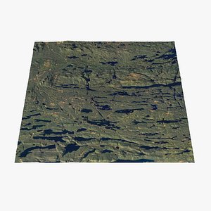 Terrain lakes 3D model