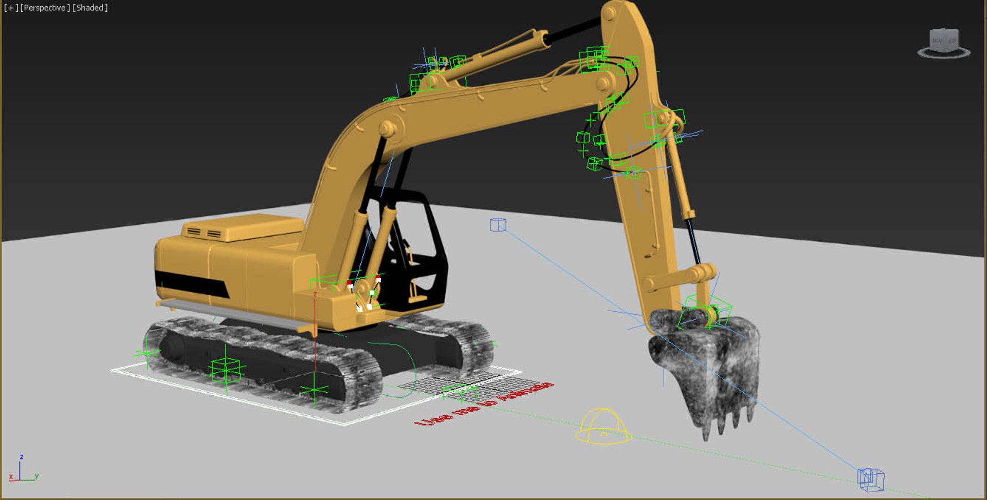 3d Model Rigging Excavator