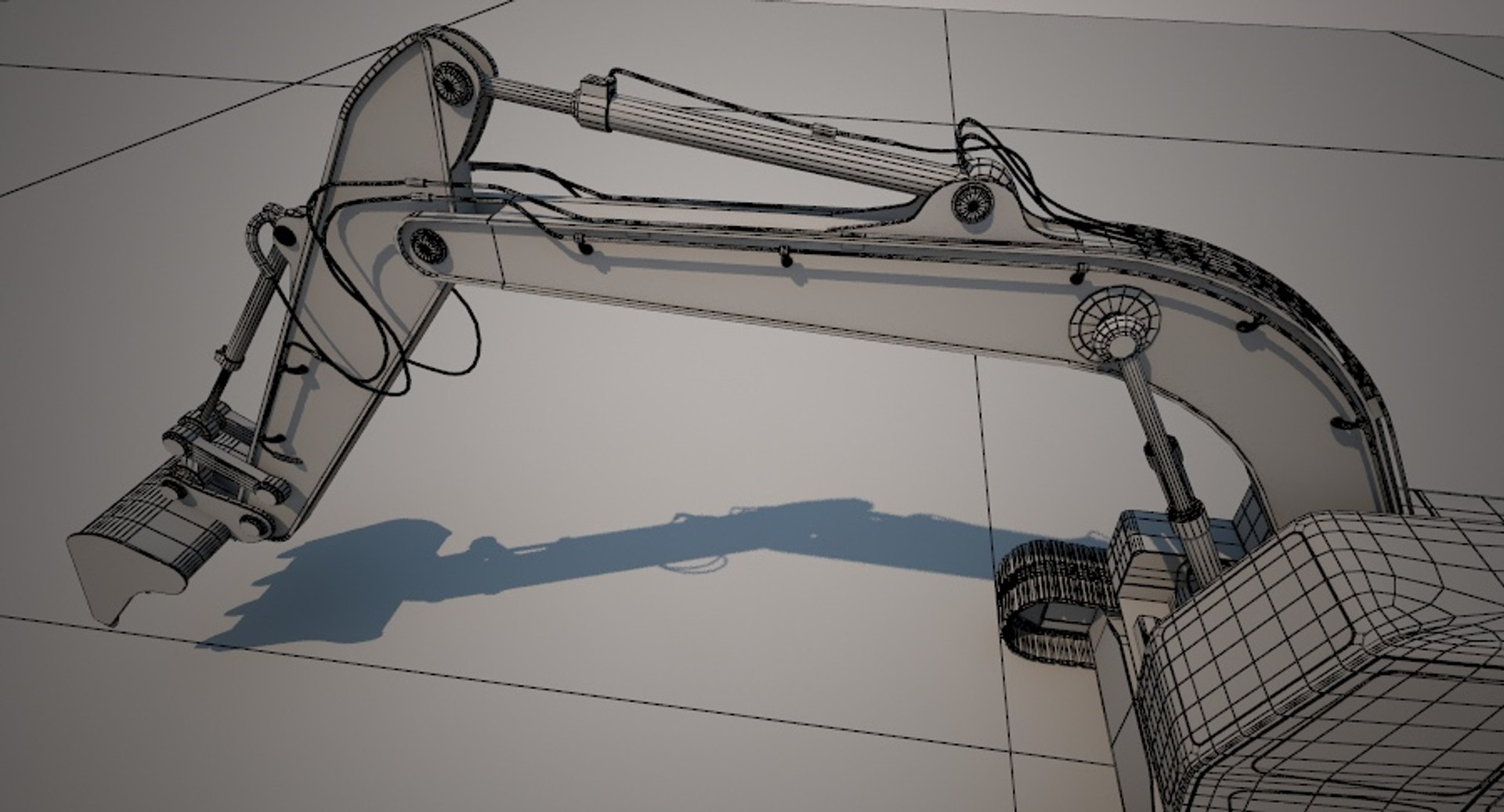 3d Model Rigging Excavator