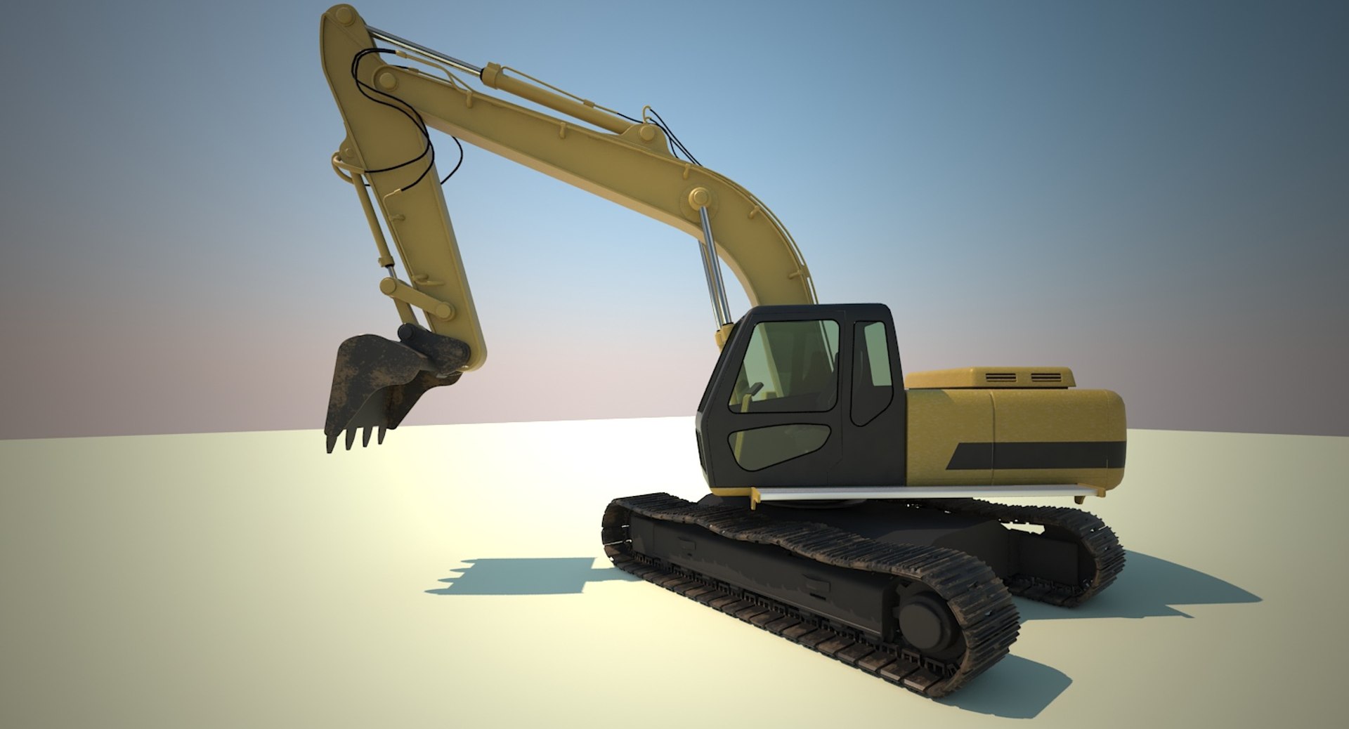 3d Model Rigging Excavator