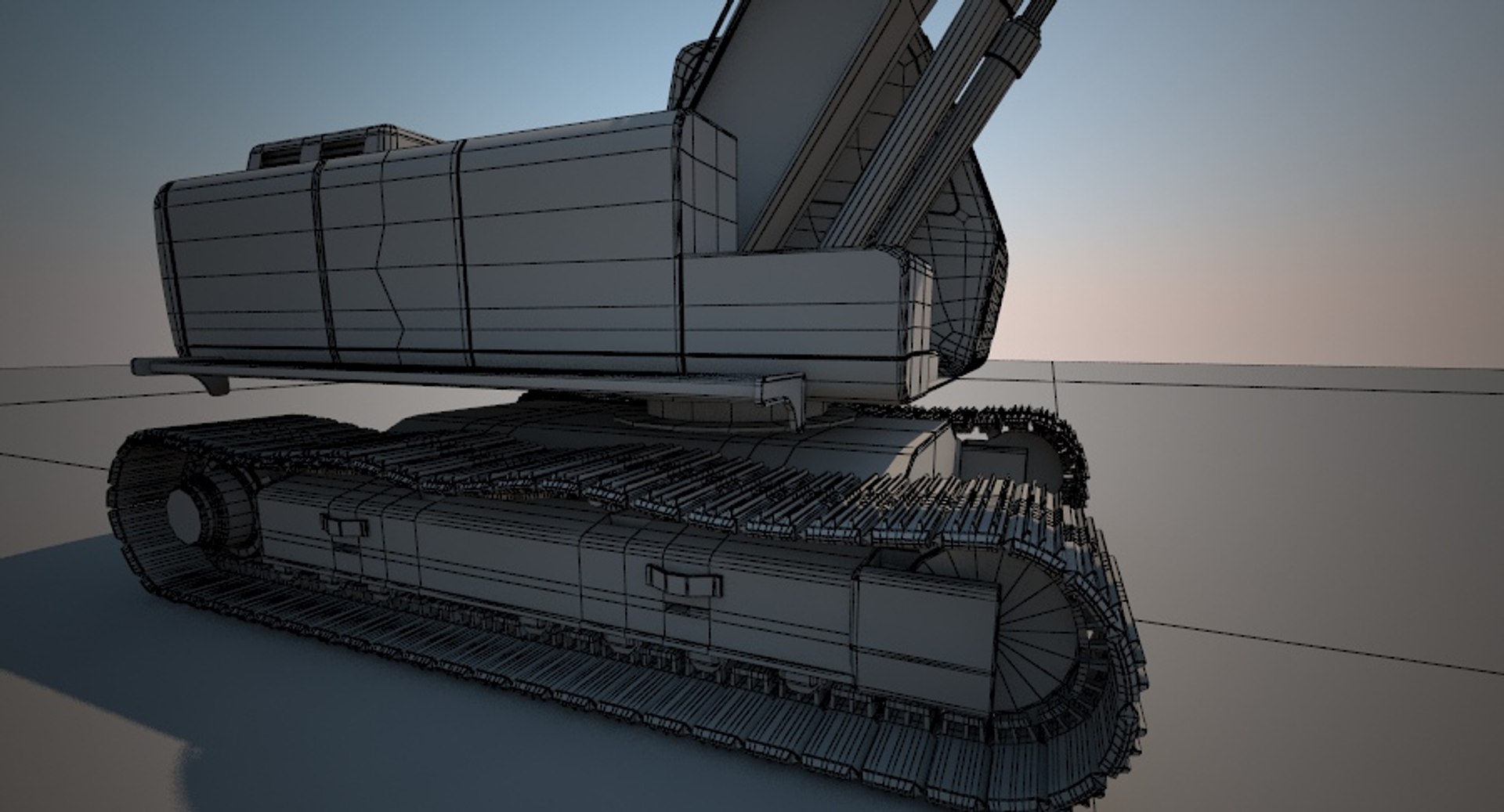 3d Model Rigging Excavator