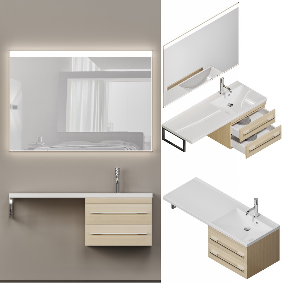3D Furniture Set Nota 120 L-R Model - TurboSquid 2189365