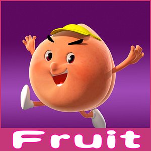 3d cartoon fruits