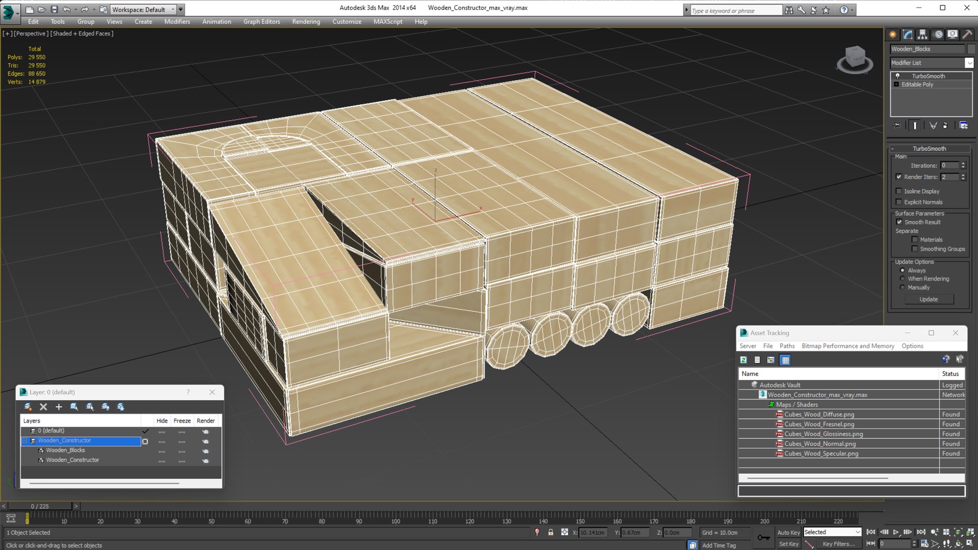 Wooden Constructor Model - TurboSquid 2243540