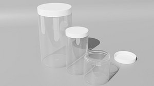 Clear plastic container jar