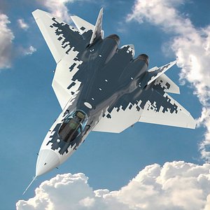 3D Multirole Stealth Aviation Vehicle Grey White Camo Rigged