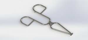 reverse crucible tong 3D