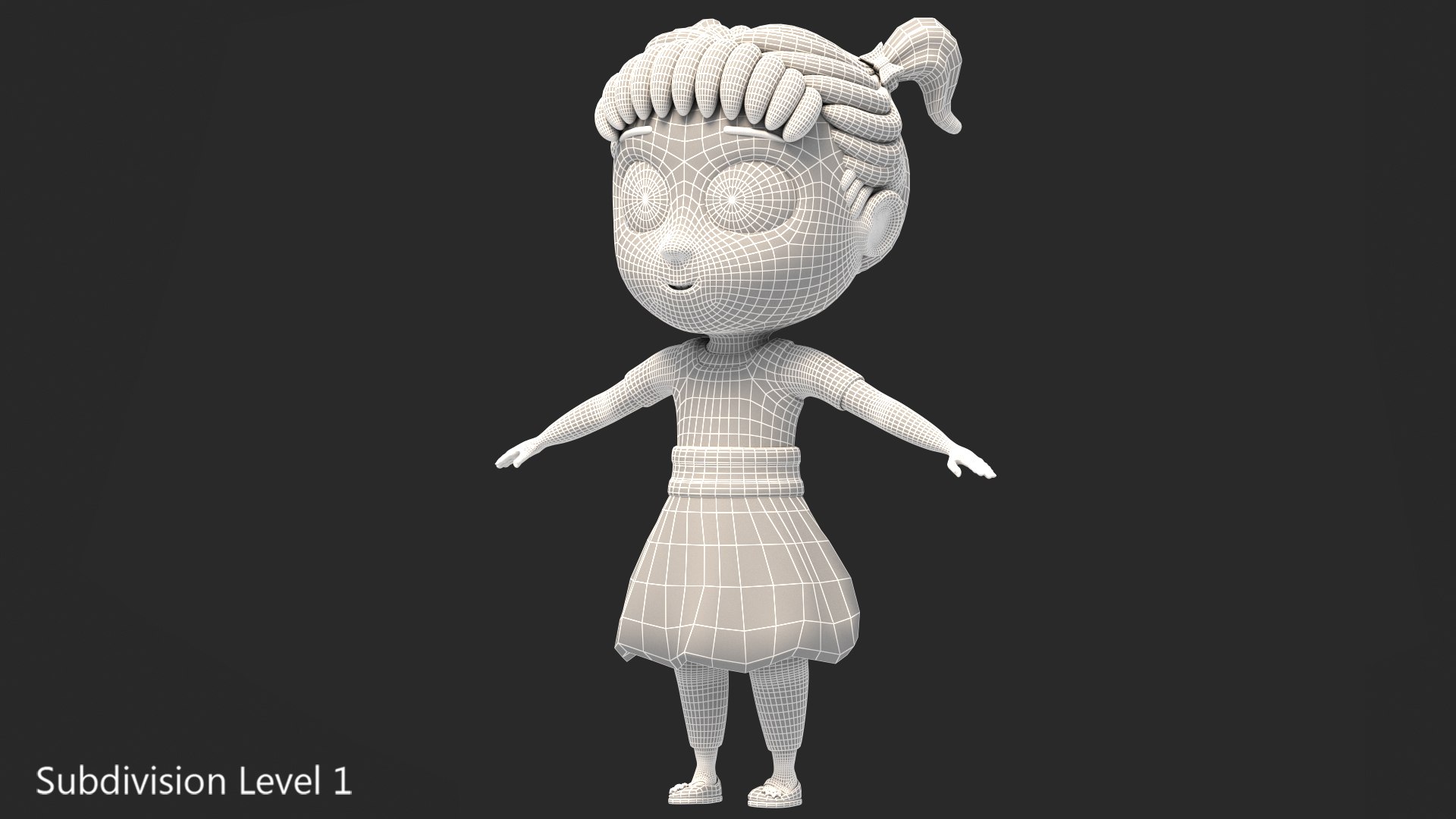 3D Girl Rig Cartoon Animation - TurboSquid 1616078