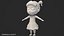 Cartoon Girl Rigged 3D model