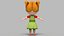 Cartoon Girl Rigged 3D model