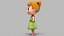 Cartoon Girl Rigged 3D model