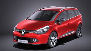 3D renault clio 2015 model