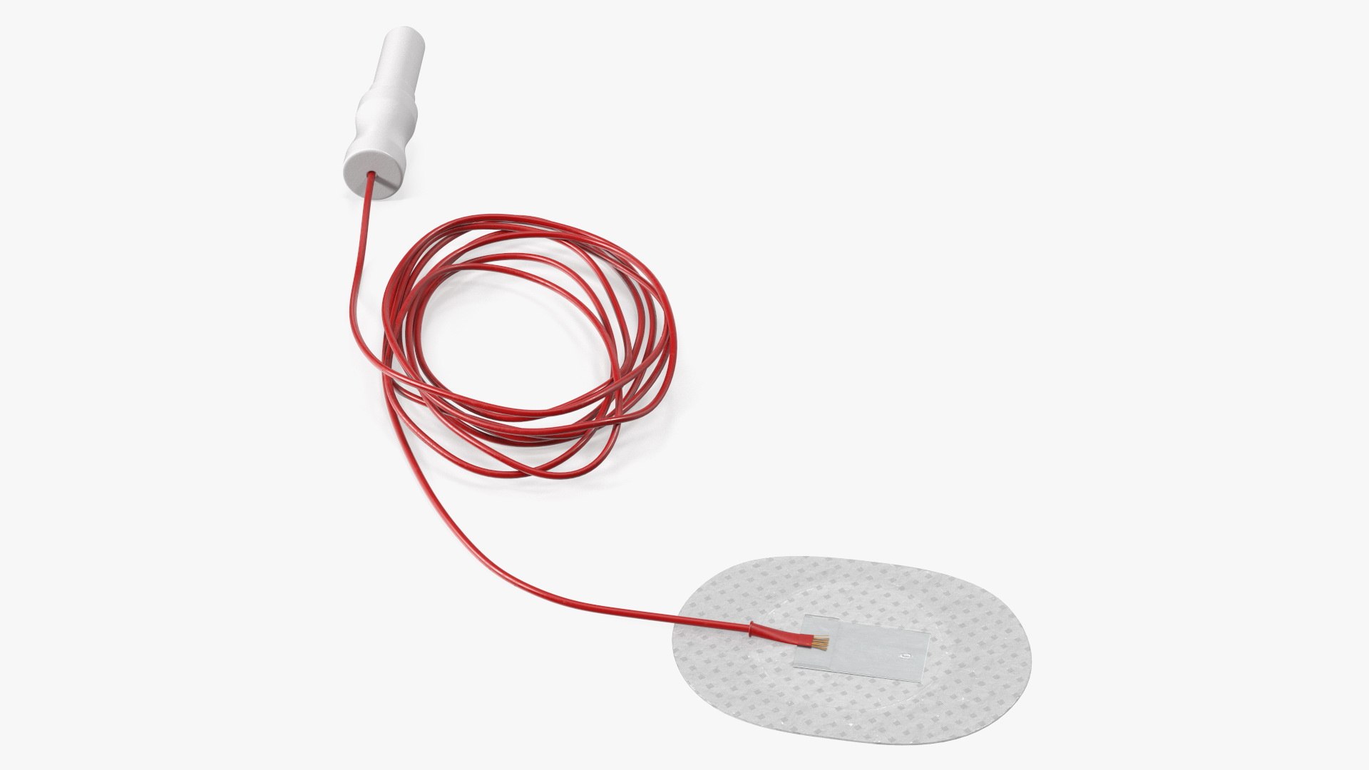 Rolled Red Wire with Surface Electrode 3D model preview