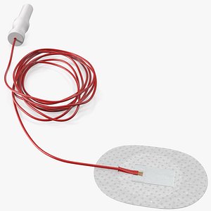 3D model Rolled Red Wire with Surface Electrode