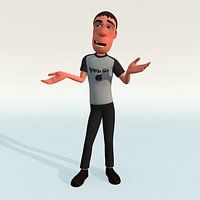Rigged cartoon man (Farid)