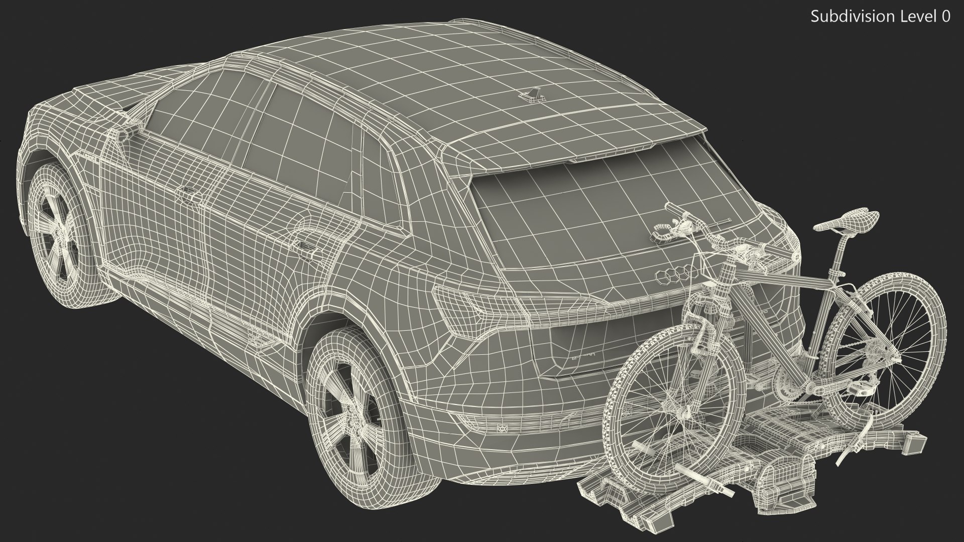 3D Audi E-tron with Thule EasyFold XT2 Mountain Bike https://p.turbosquid.com/ts-thumb/aO/QneSsv/t7/audietronwiththuleeasyfoldxt2mountainbike3dmodel057/jpg/1622835494/1920x1080/fit_q87/a99bf3e2435664f94a7ed588da9d87342a8eea5a/audietronwiththuleeasyfoldxt2mountainbike3dmodel057.jpg