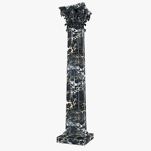 black marble corinth column